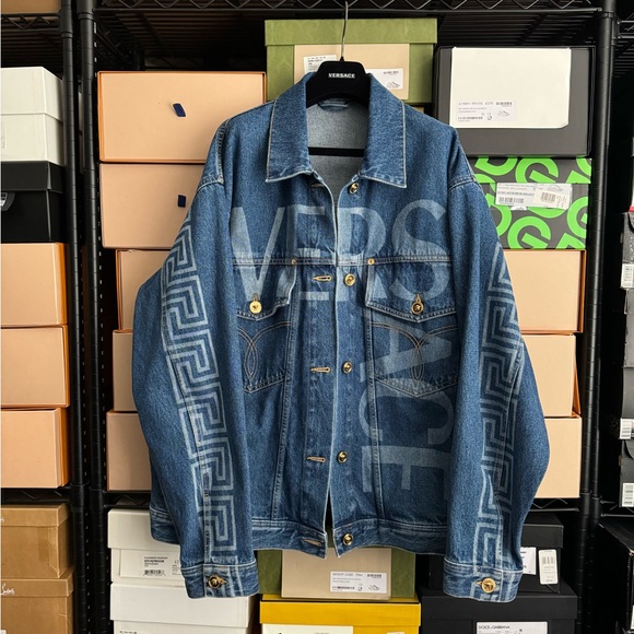 Versace Logo Denim Jacket *Unisex* - Picture 1 of 10